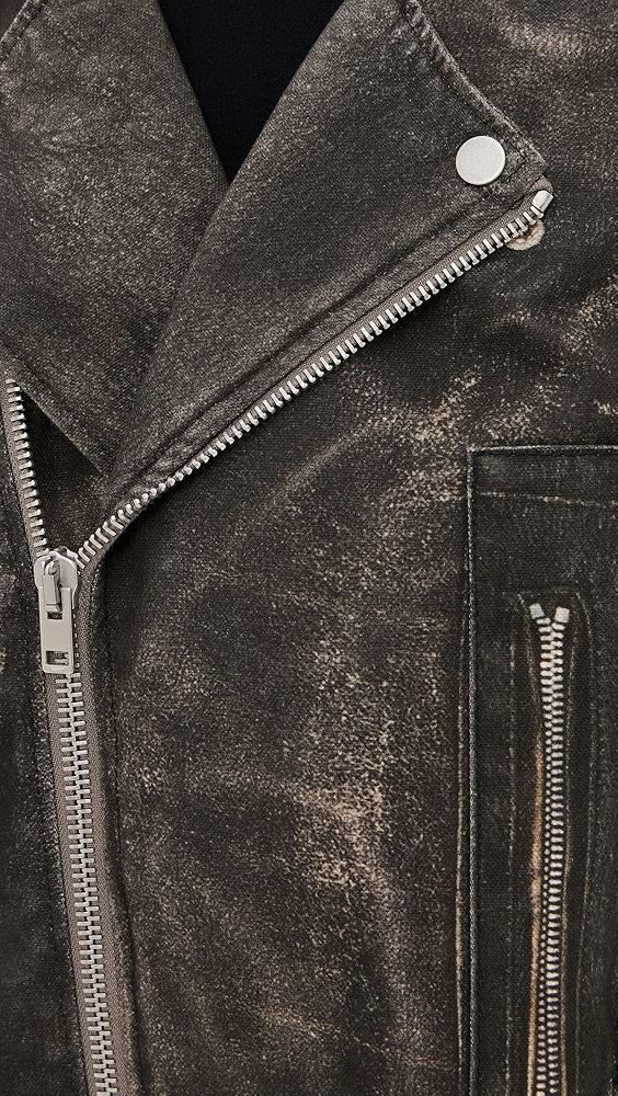 HAIKURE Kay Leather Print Biker Jacket | Shopbop Product Image