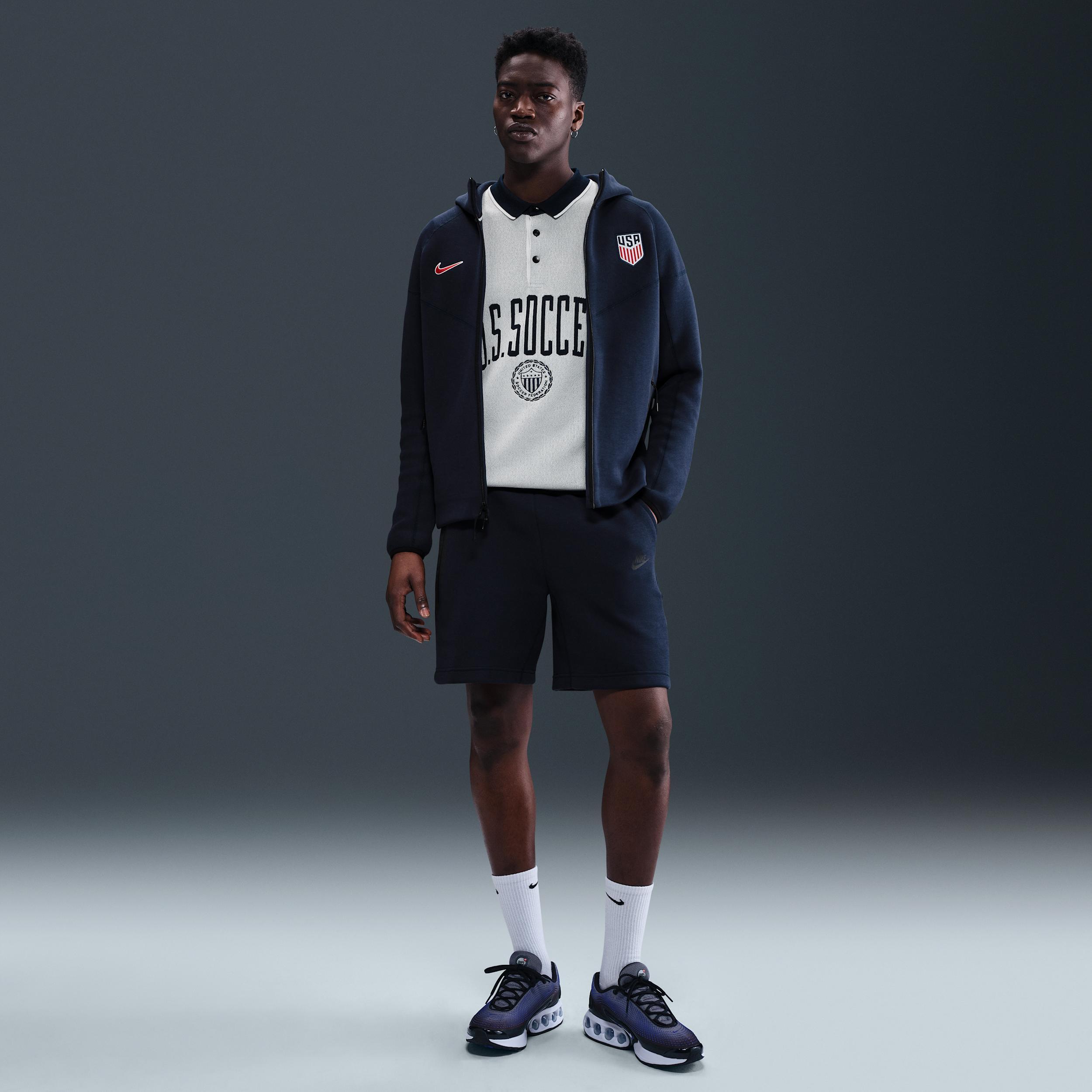 USMNT Tech Windrunner Nike Men's Soccer Fleece Full-Zip Hoodie Product Image