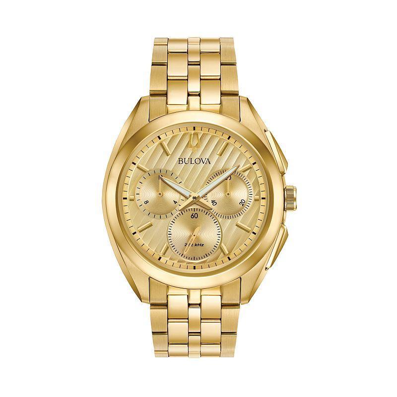 Bulova Men's CURV Stainless Steel Chronograph Watch, Gold Tone Product Image