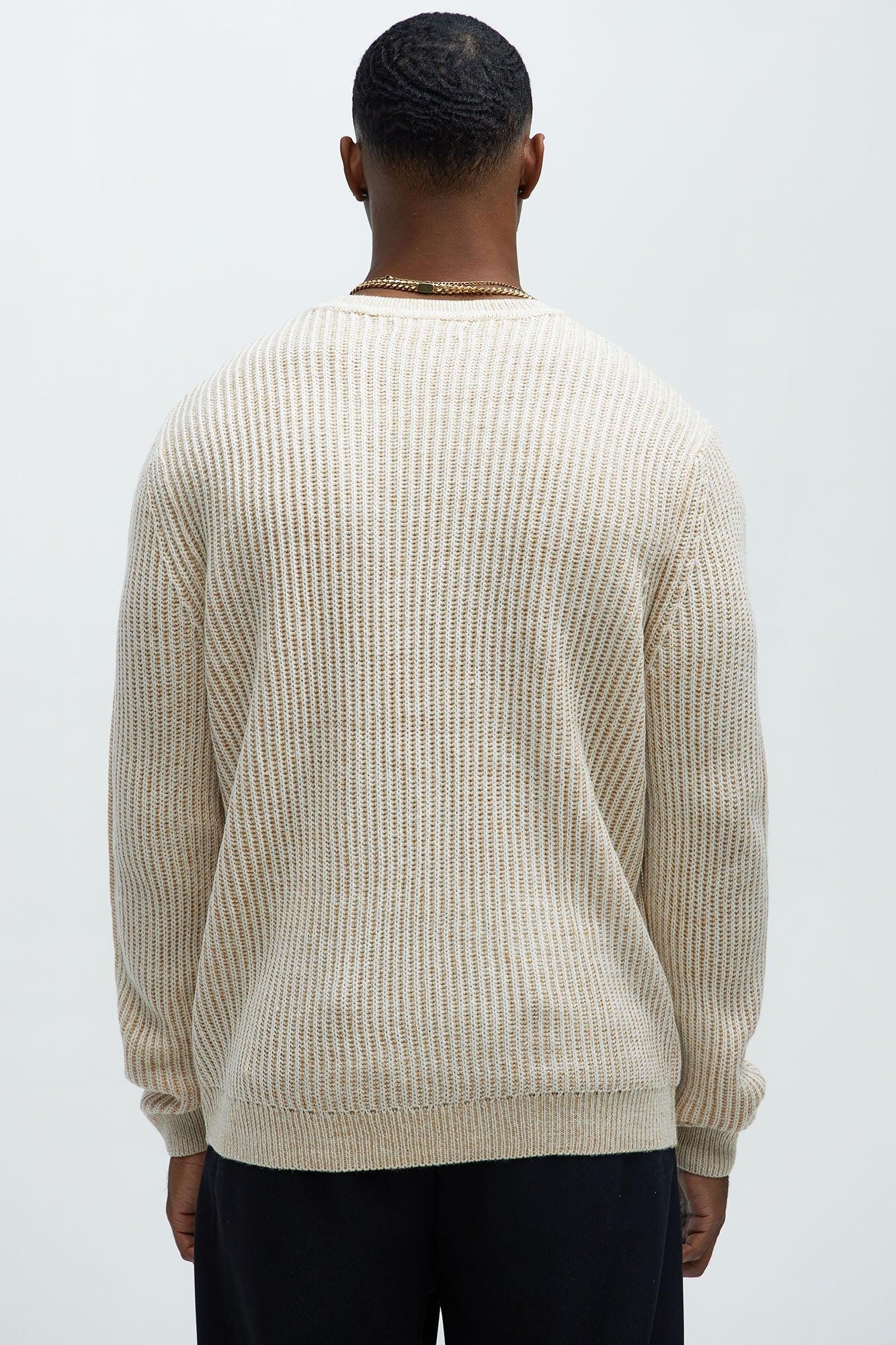Heavy Ribbed Pullover Sweater - Cream Product Image