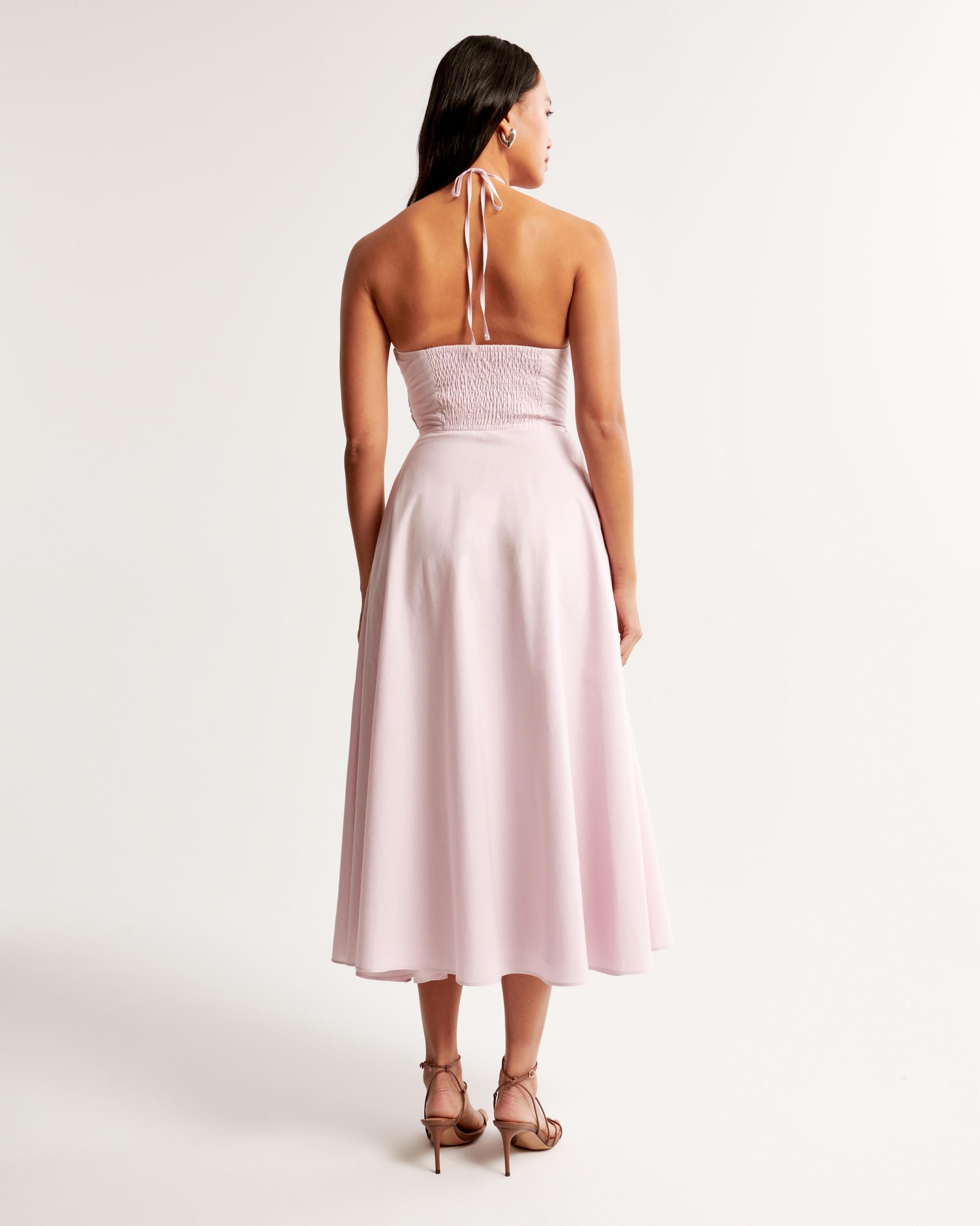 Crossover Bodice Midi Dress Product Image