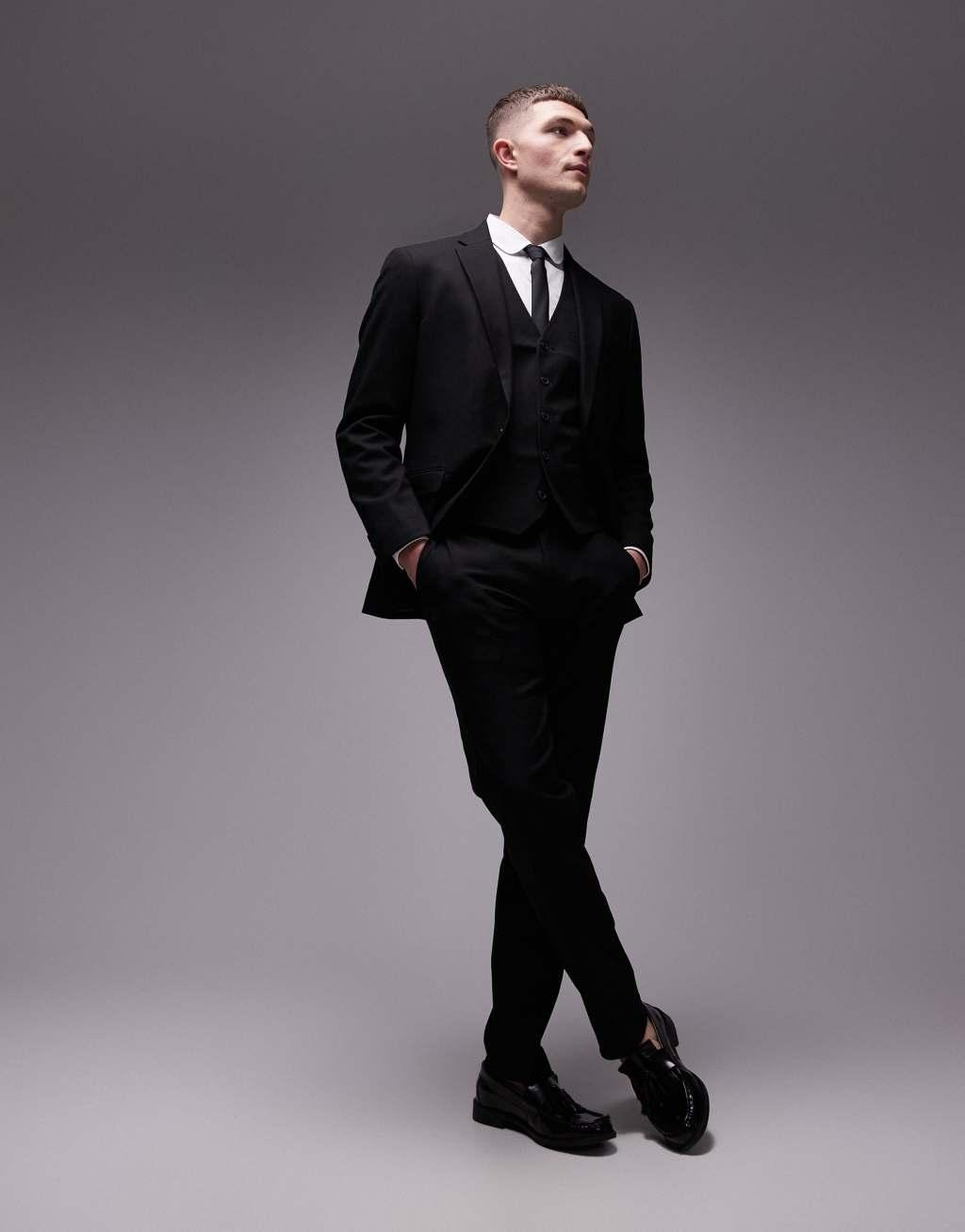 Topman textured suit vest Product Image
