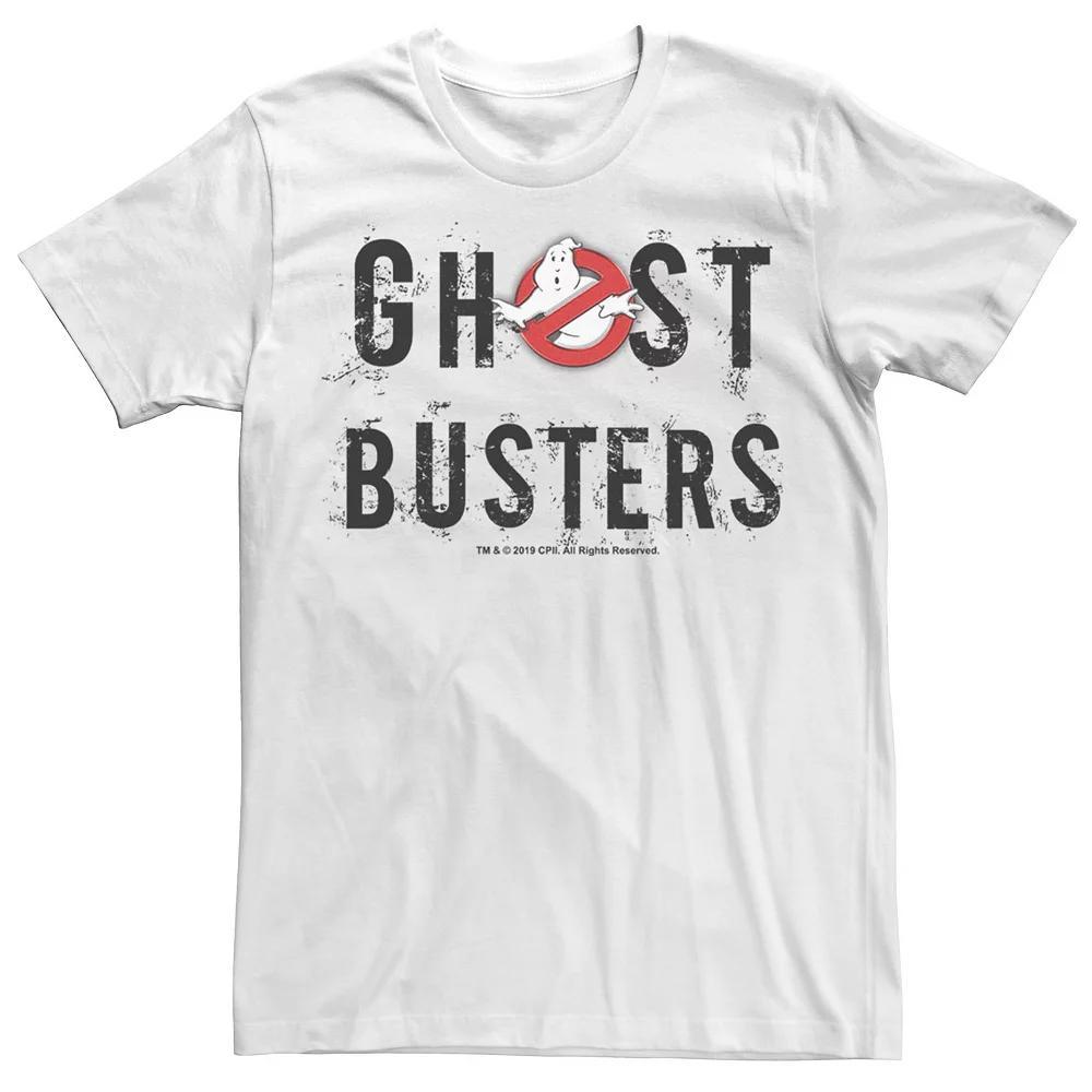Men's Ghostbusters Distressed Logo Tee, Size: 3XL, White Product Image