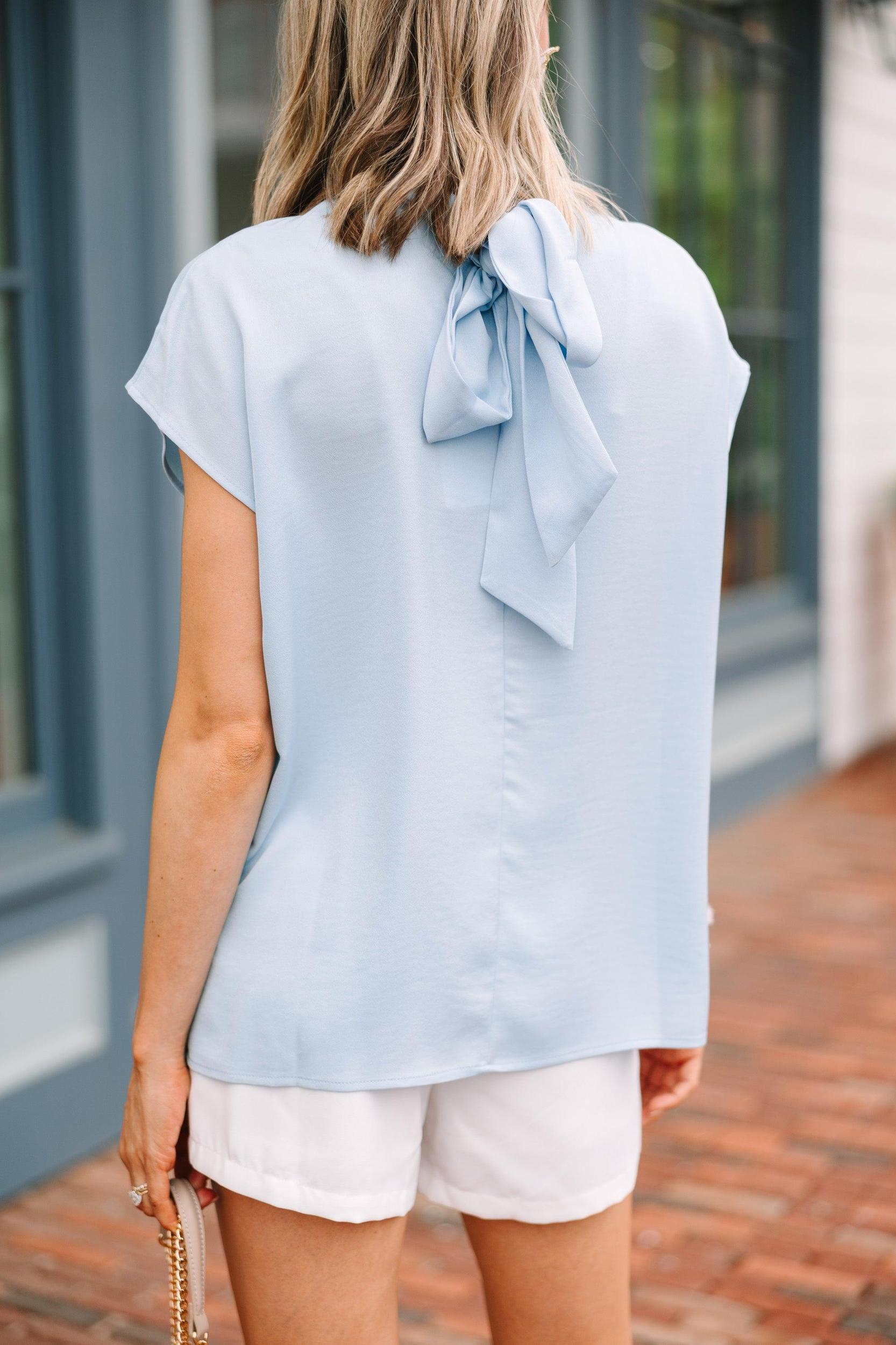 Take A Look Light Blue Blouse Female Product Image