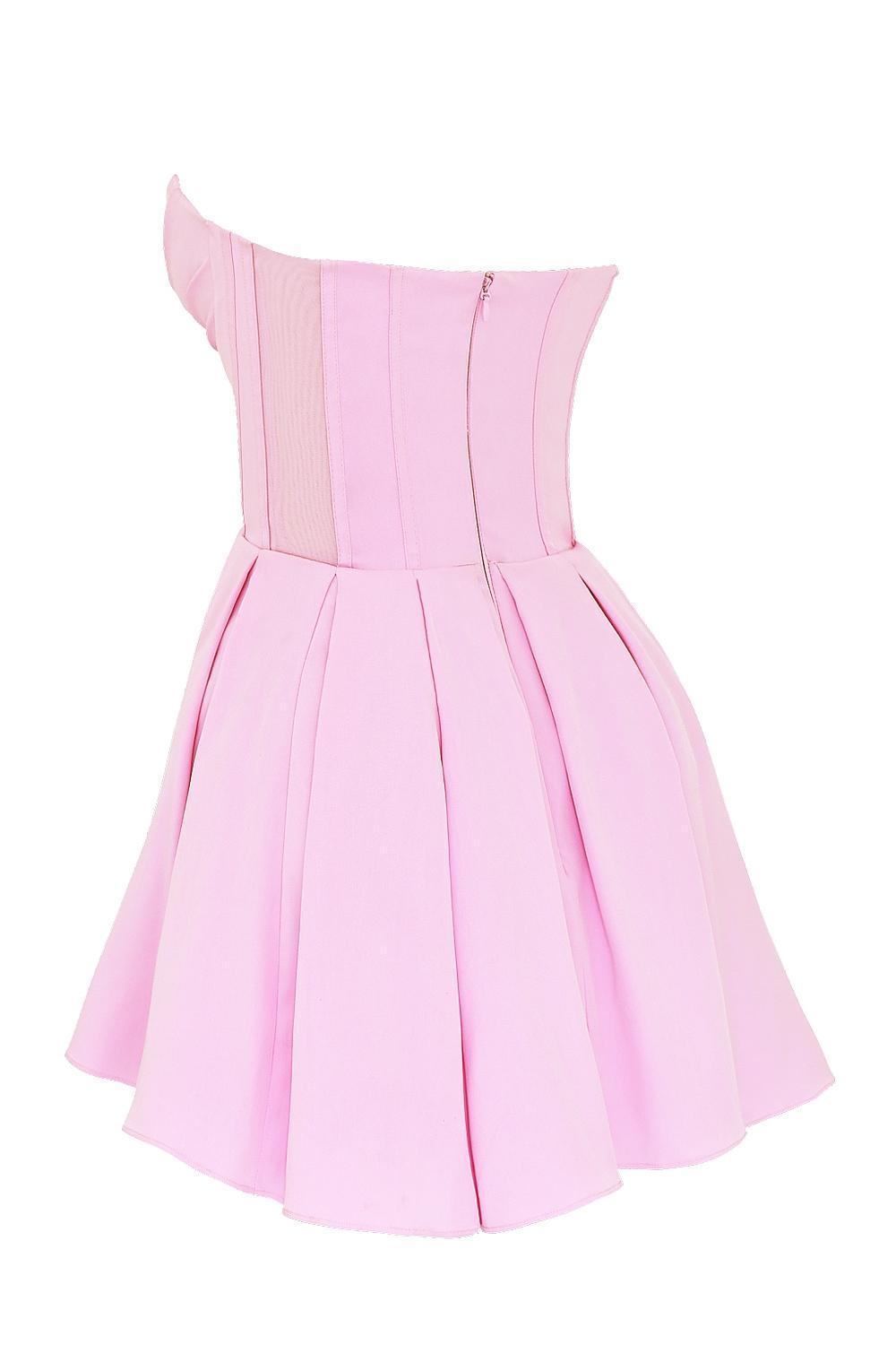 Mar Cotton Candy Twill Strapless Mini Dress Product Image