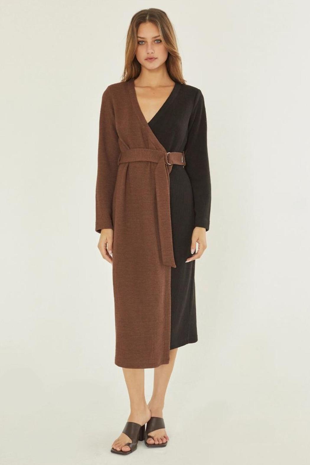 "Shay" Colorblock Midi Dress Product Image