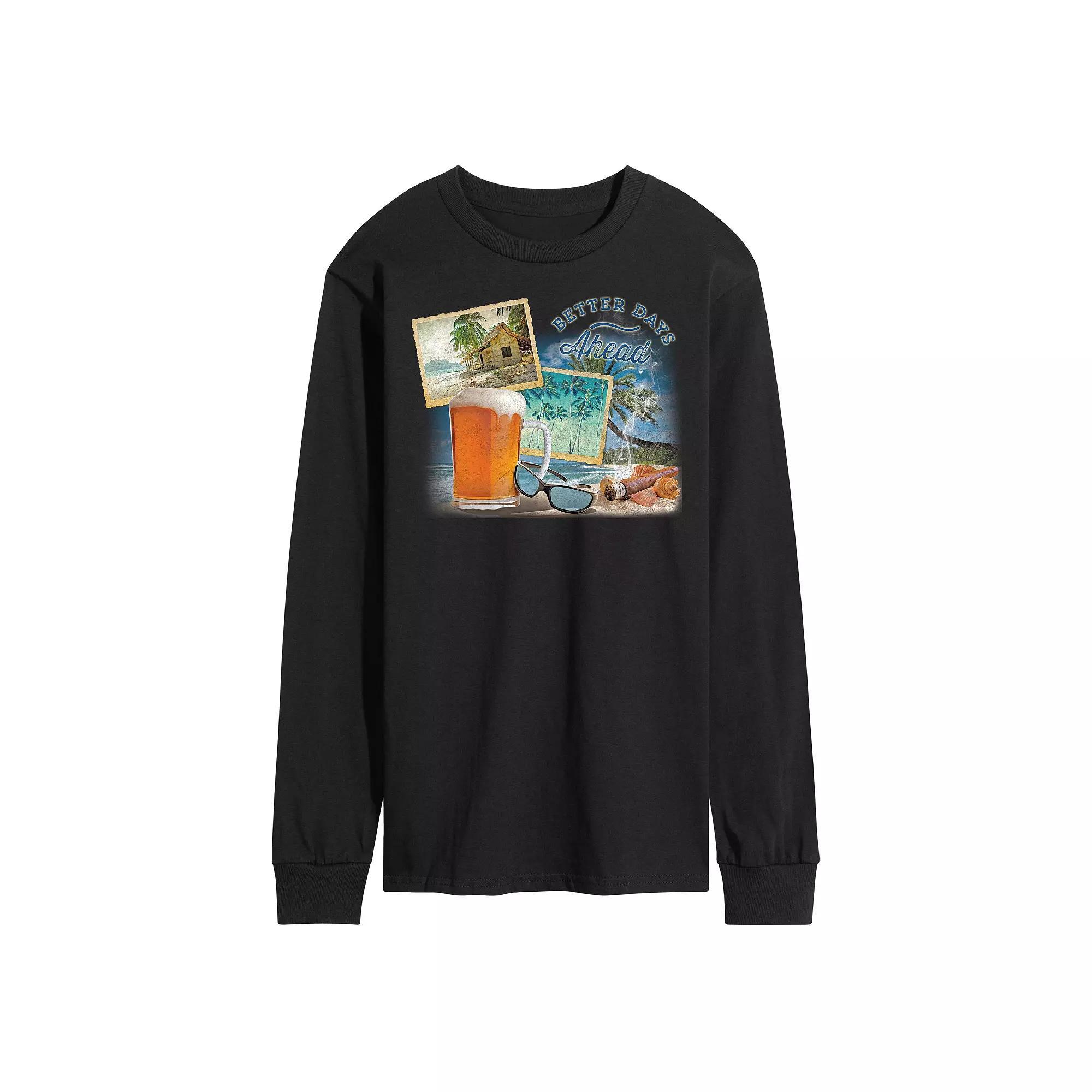Mens Better Days Ahead Graphic Tee Blue Product Image