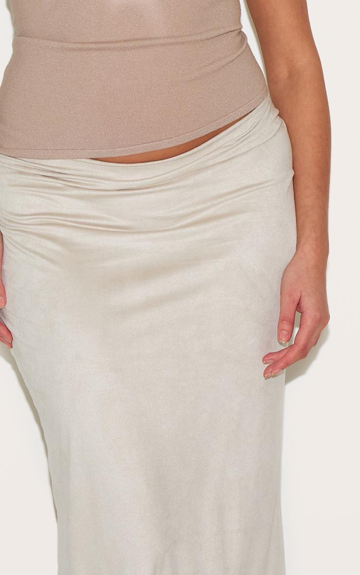Plus Stone Faux Suede Maxi Skirt Product Image