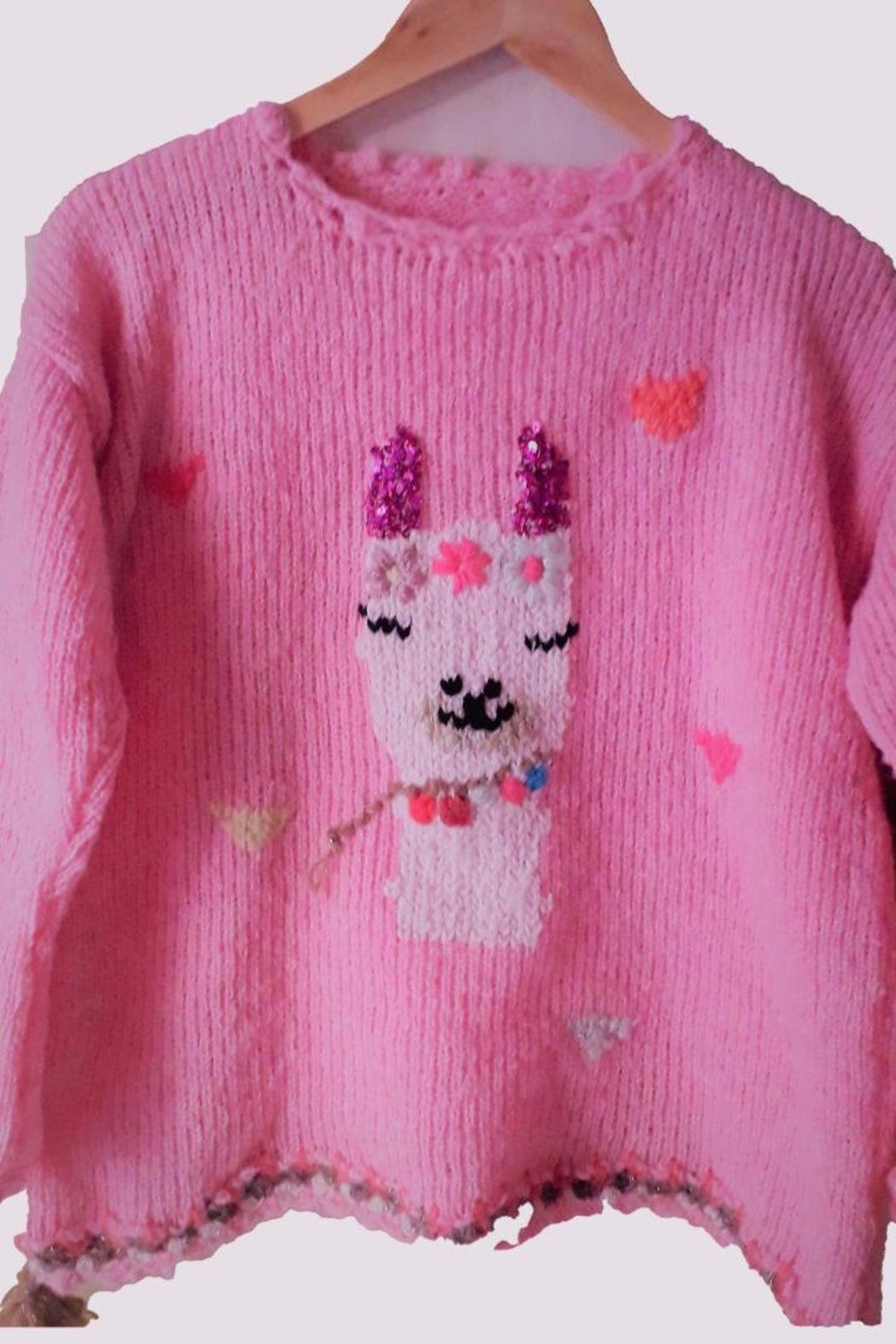 Llama Sequins Sweaters Product Image