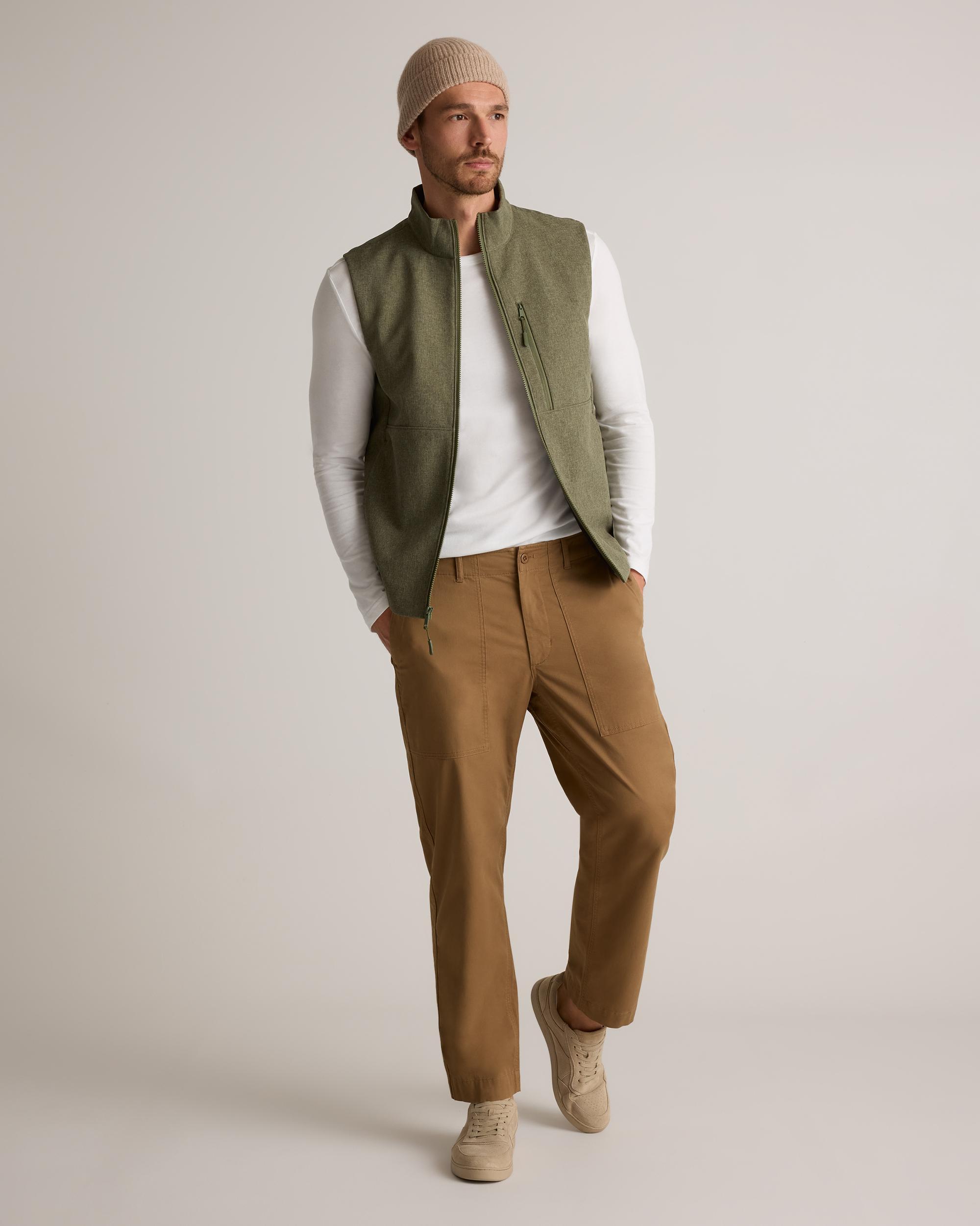 Quince | Men's Softshell Fleece-Lined Full-Zip Vest Size XL, Recycled Polyester Product Image