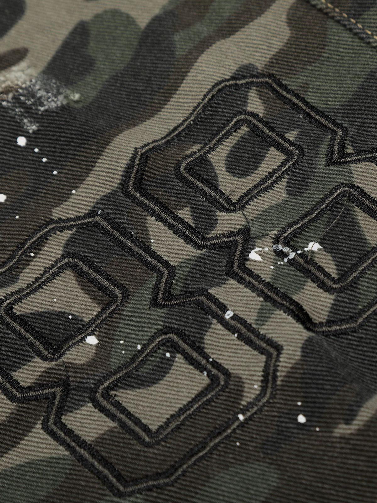 Aelfric Eden Camouflage Splash Ink Longline Jorts Product Image