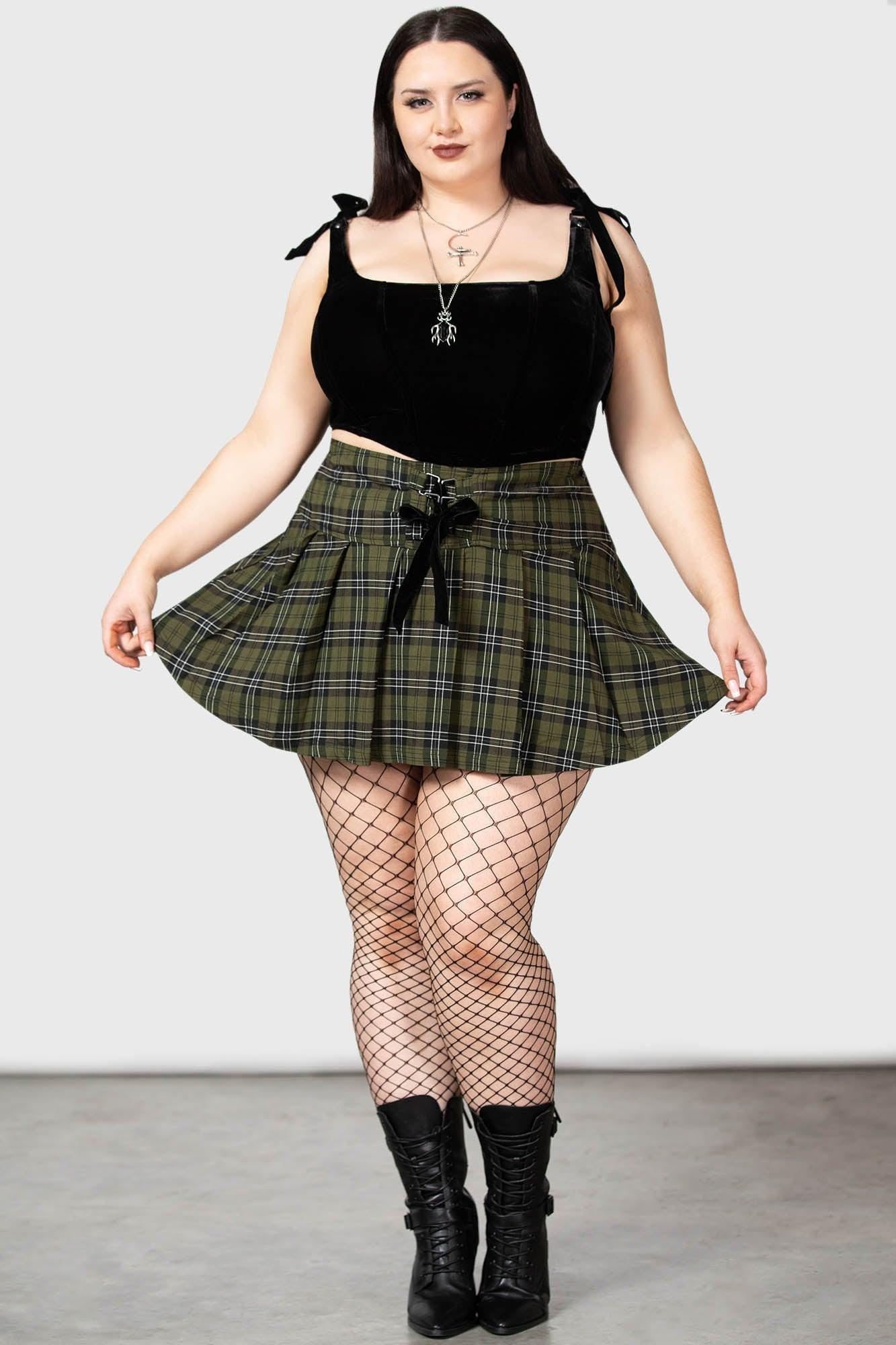Dark Canopy Pleated Skirt Female Product Image