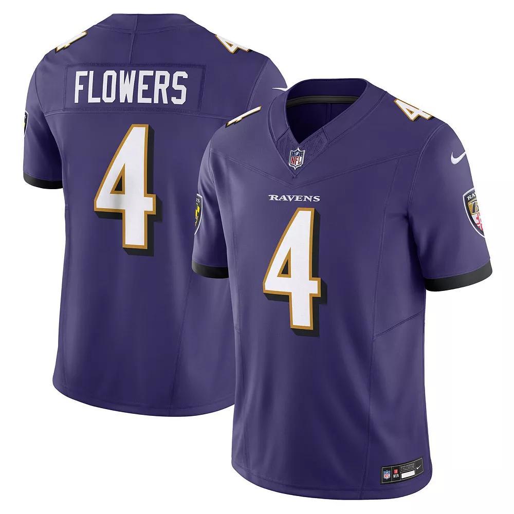 Men's Nike Zay Flowers Purple Baltimore Ravens Vapor F.U.S.E. Limited Jersey, Size: XL Product Image