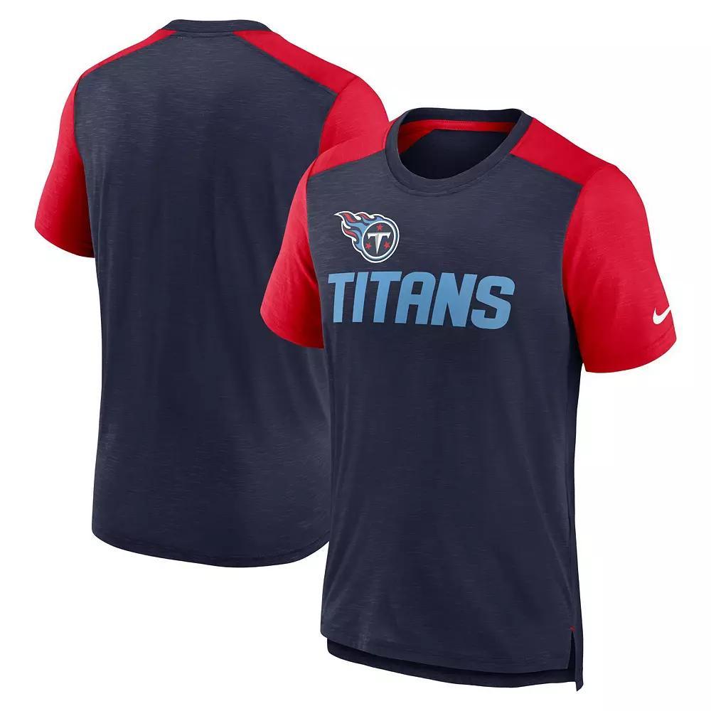 Men's Nike Heathered Black/Heathered Scarlet San Francisco 49ers Color Block Team Name T-Shirt, Size: Small, Charco Product Image