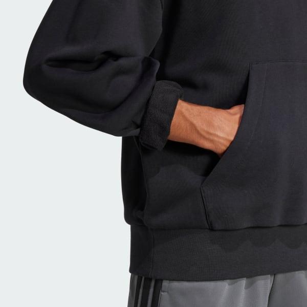 adidas Essentials Loose-Fit 3 Bar Logo French Terry Hoodie Medium Grey Heather L Mens Product Image