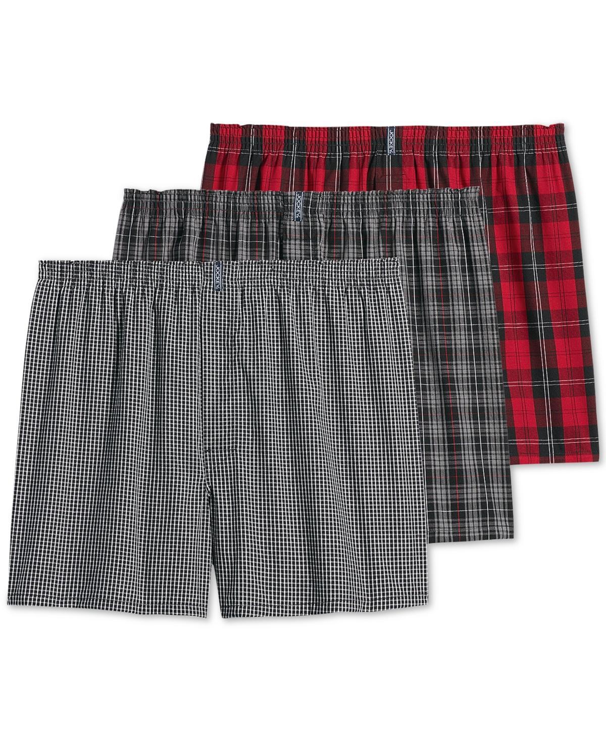 Mens Jockey 3-Pack Classics Full Cut 5 Woven Boxer Product Image