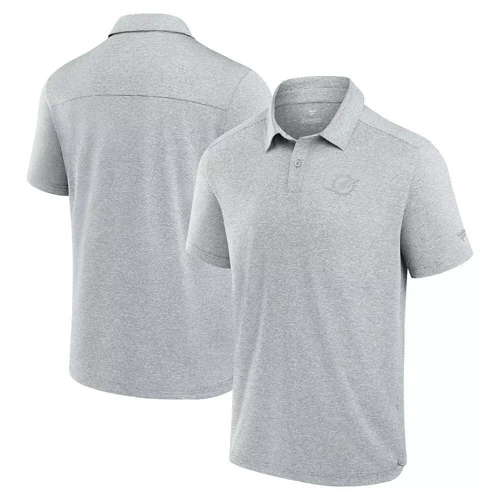 Men's Fanatics Signature Gray Miami Dolphins Front Office Tech Polo Shirt, Size: 4XL, Grey Product Image