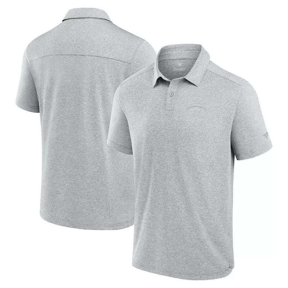 Men's Fanatics Signature Gray Los Angeles Chargers Front Office Tech Polo Shirt, Size: 4XL, Grey Product Image