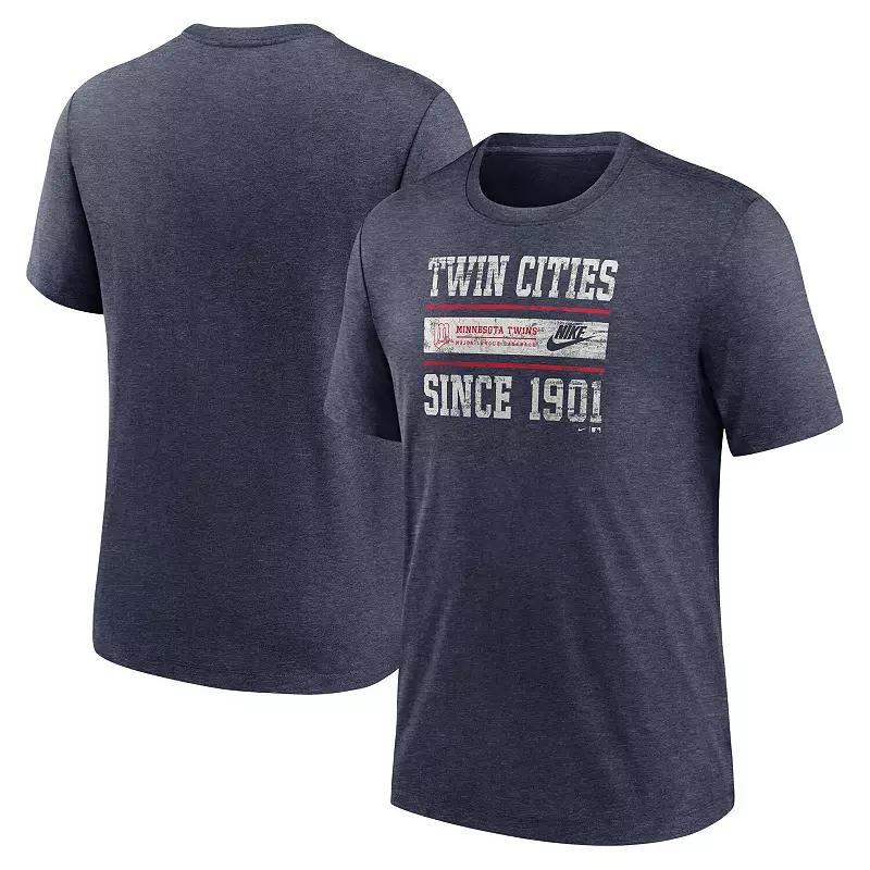 Mens Nike Heather Royal New York Mets Logo Tri-Blend T-Shirt Product Image