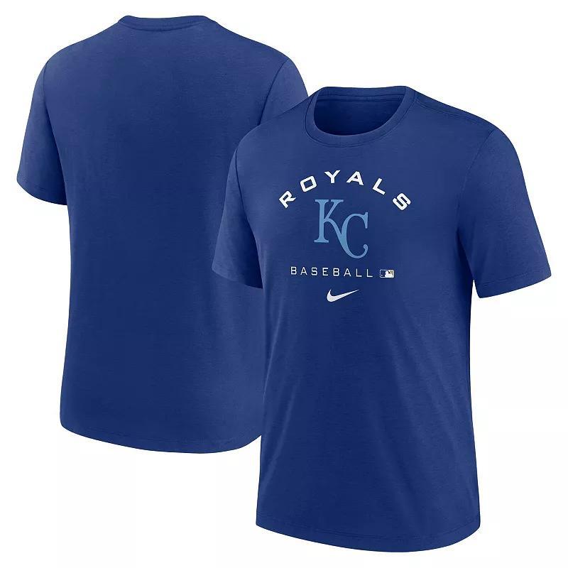 Mens Nike Royal Kansas City Royals Authentic Collection Tri-Blend Performance T-Shirt Product Image