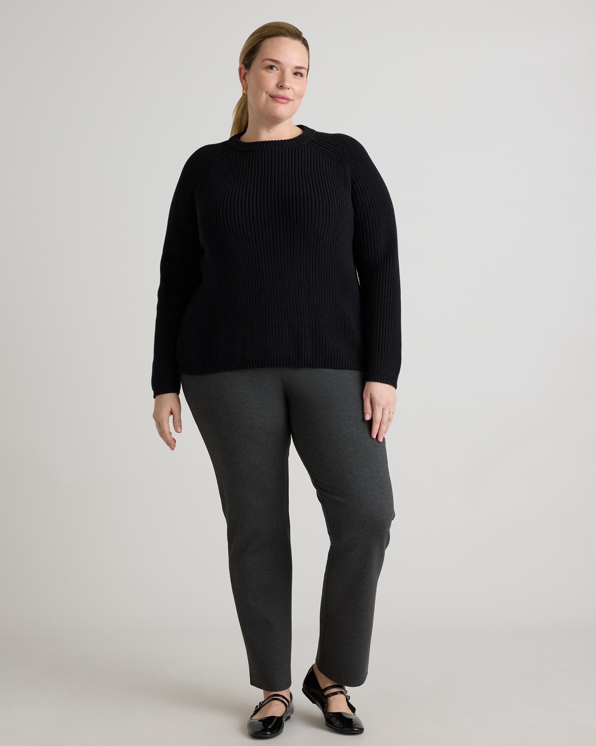 Quince | Women's Fisherman Crew Sweater Organic Cotton Product Image