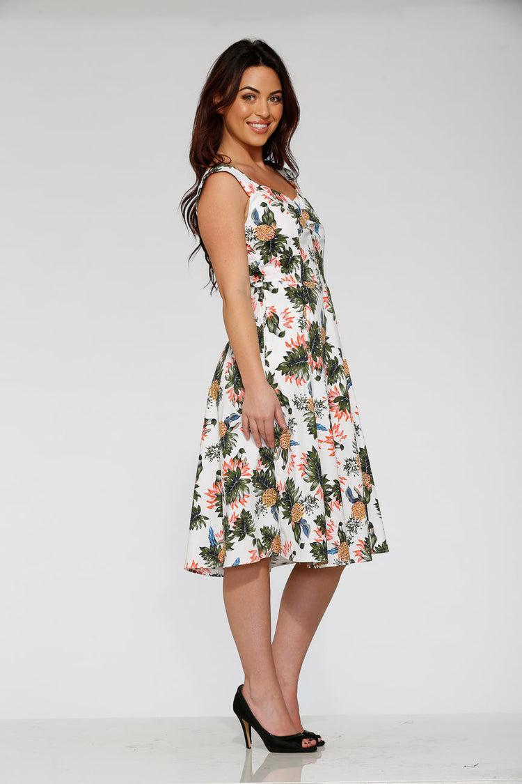 White Hawaiian Swing Dress Product Image