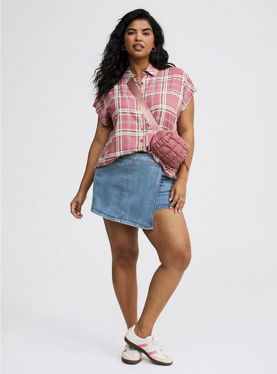 Challis Dolman Button-Up Shirt Product Image