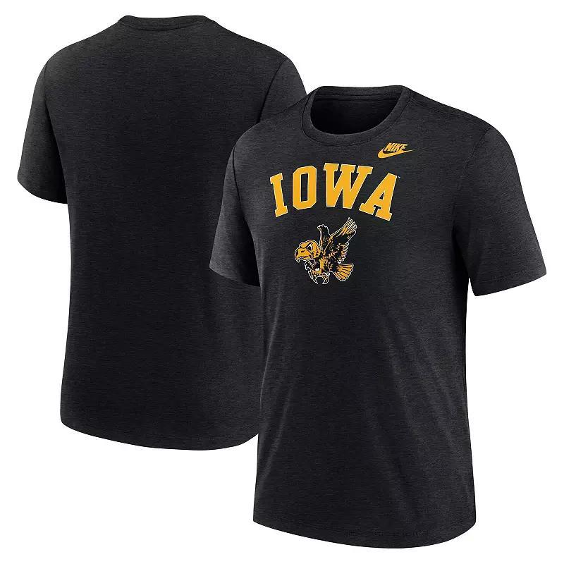 Men's Nike Heather Navy Michigan Wolverines Blitz Evergreen Legacy Primary Tri-Blend T-Shirt, Size: 2XL, Blue Product Image