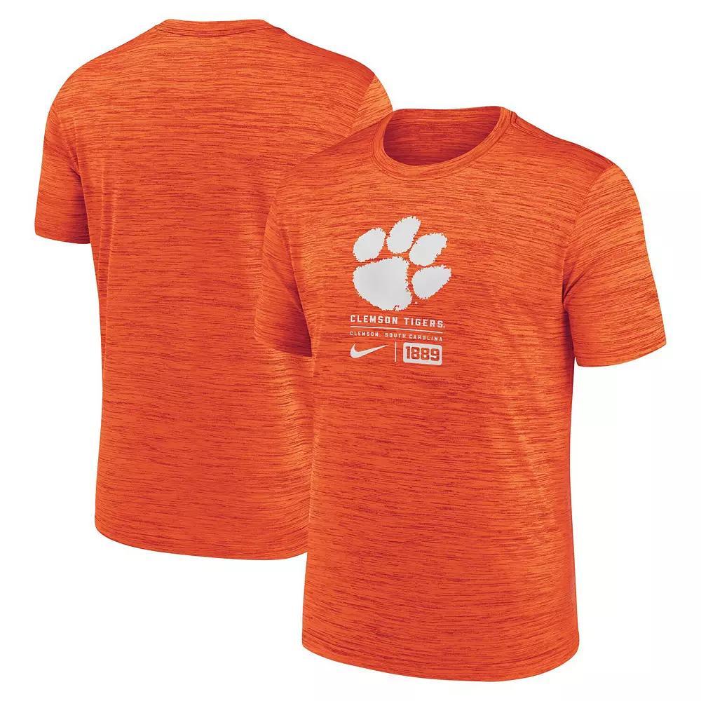 Men's Nike  Orange Clemson Tigers Campus Center Block Velocity Performance T-Shirt, Size: XL Product Image