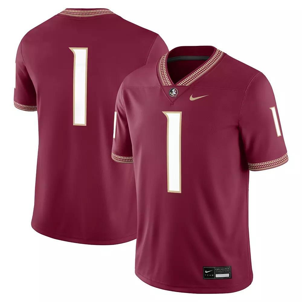 Men's Nike #1 White Florida State Seminoles Game Jersey, Size: XL Product Image
