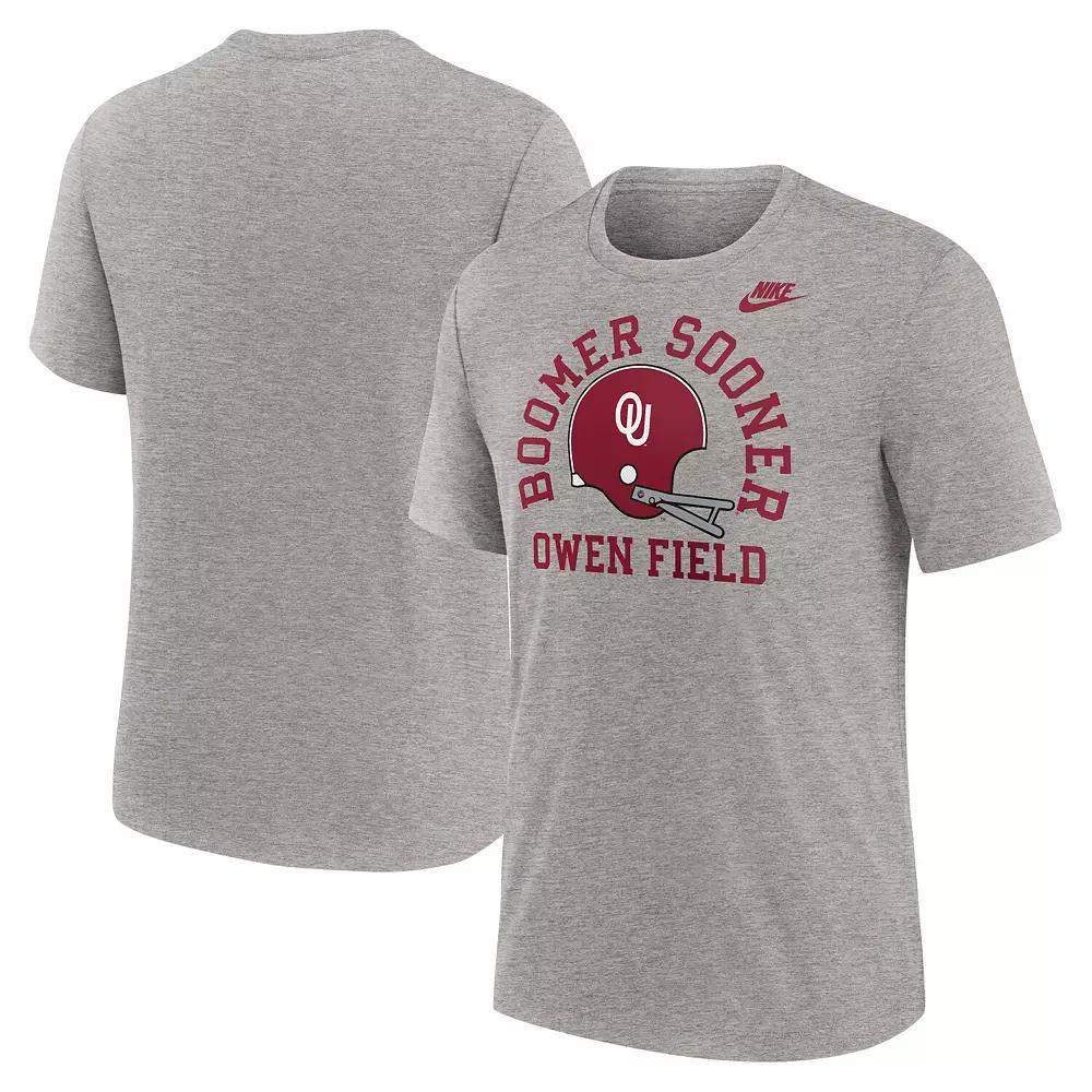 Men's Nike Heather Gray Oklahoma Sooners Legacy Local Tri-Blend T-Shirt, Size: Small, Grey Product Image