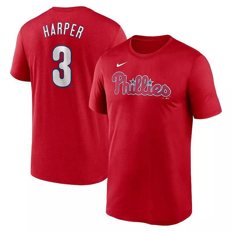 Mens Nike Bryce Harper Philadelphia Phillies Legend Name & Number Performance T-Shirt Product Image