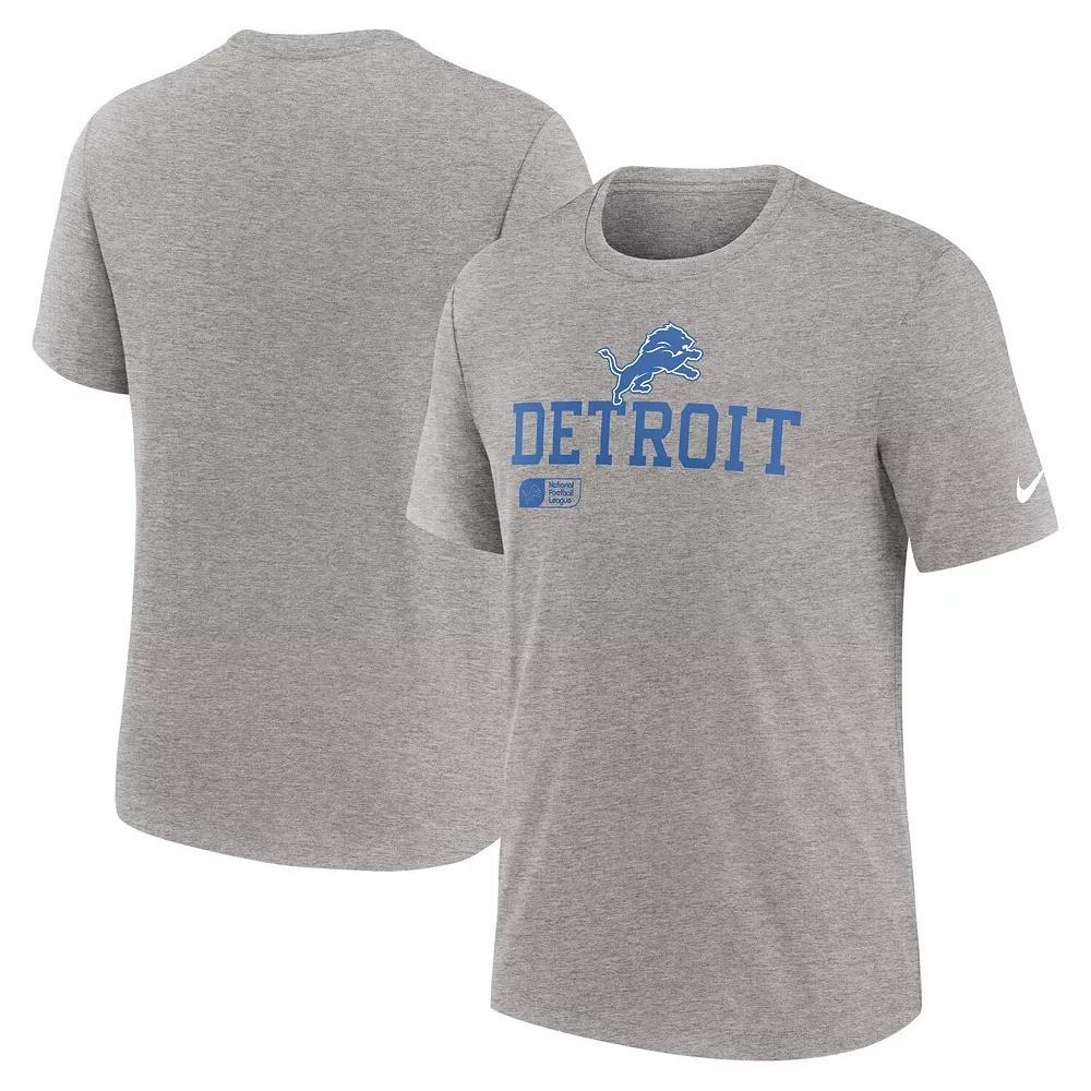 Men's Nike Heather Gray Penn State Nittany Lions Blitz Evergreen Legacy Primary Tri-Blend T-Shirt, Size: Large, Grey Product Image