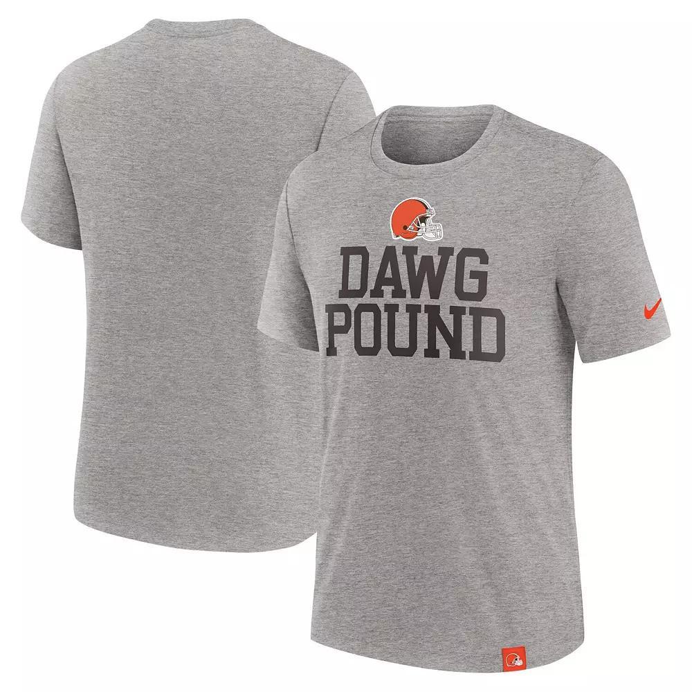Mens Nike Heather Gray Cleveland Browns Blitz Tri-Blend T-Shirt Product Image