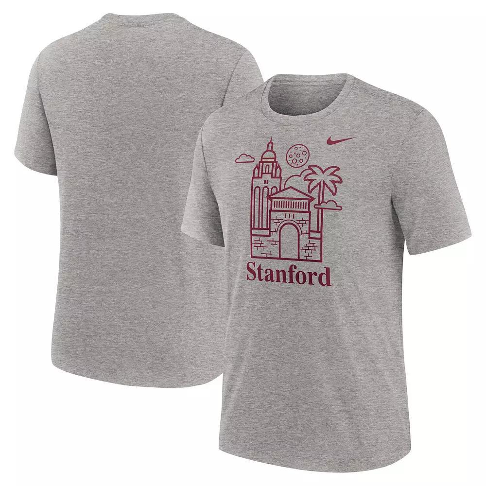 Men's Nike Heather Gray Iowa Hawkeyes Campus Local Tri-Blend T-Shirt, Size: XL, Grey Product Image
