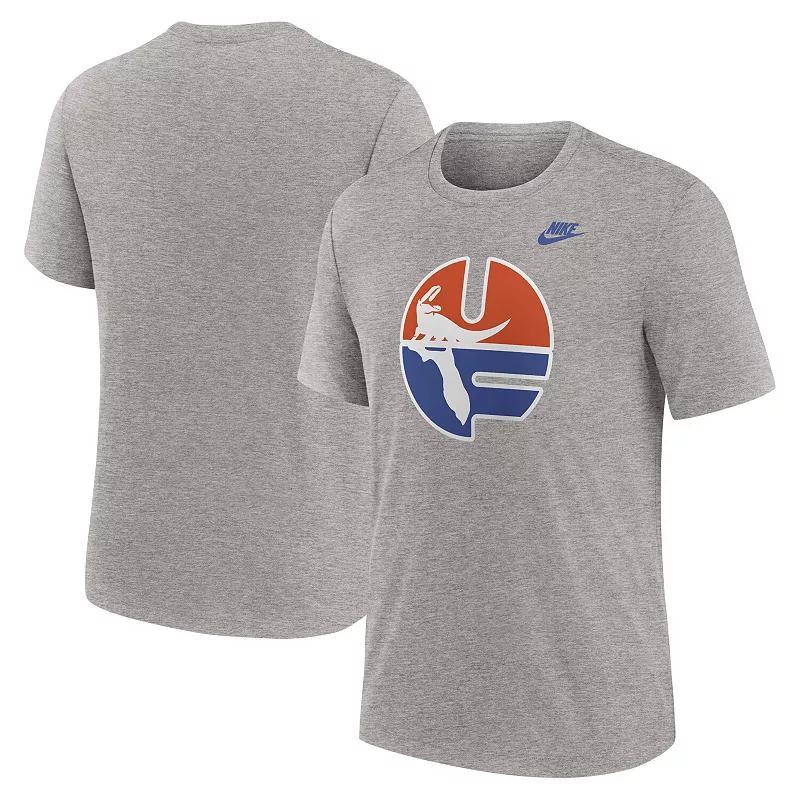 Men's Nike Heather Gray Miami Dolphins Blitz Tri-Blend T-Shirt, Size: XL, Grey Product Image