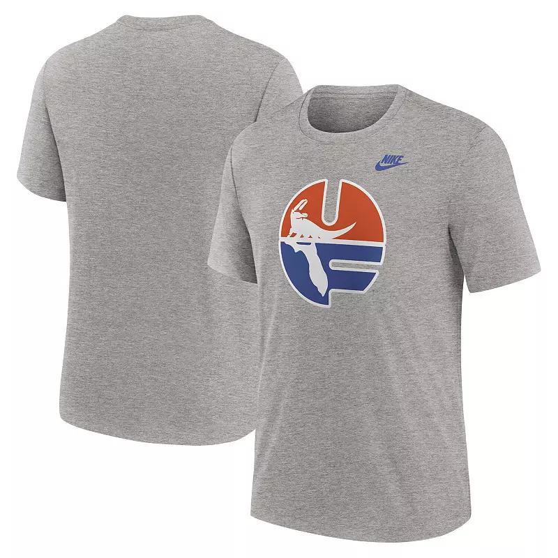 Men's Nike Heather Gray Miami Dolphins Blitz Tri-Blend T-Shirt, Size: XL, Grey Product Image
