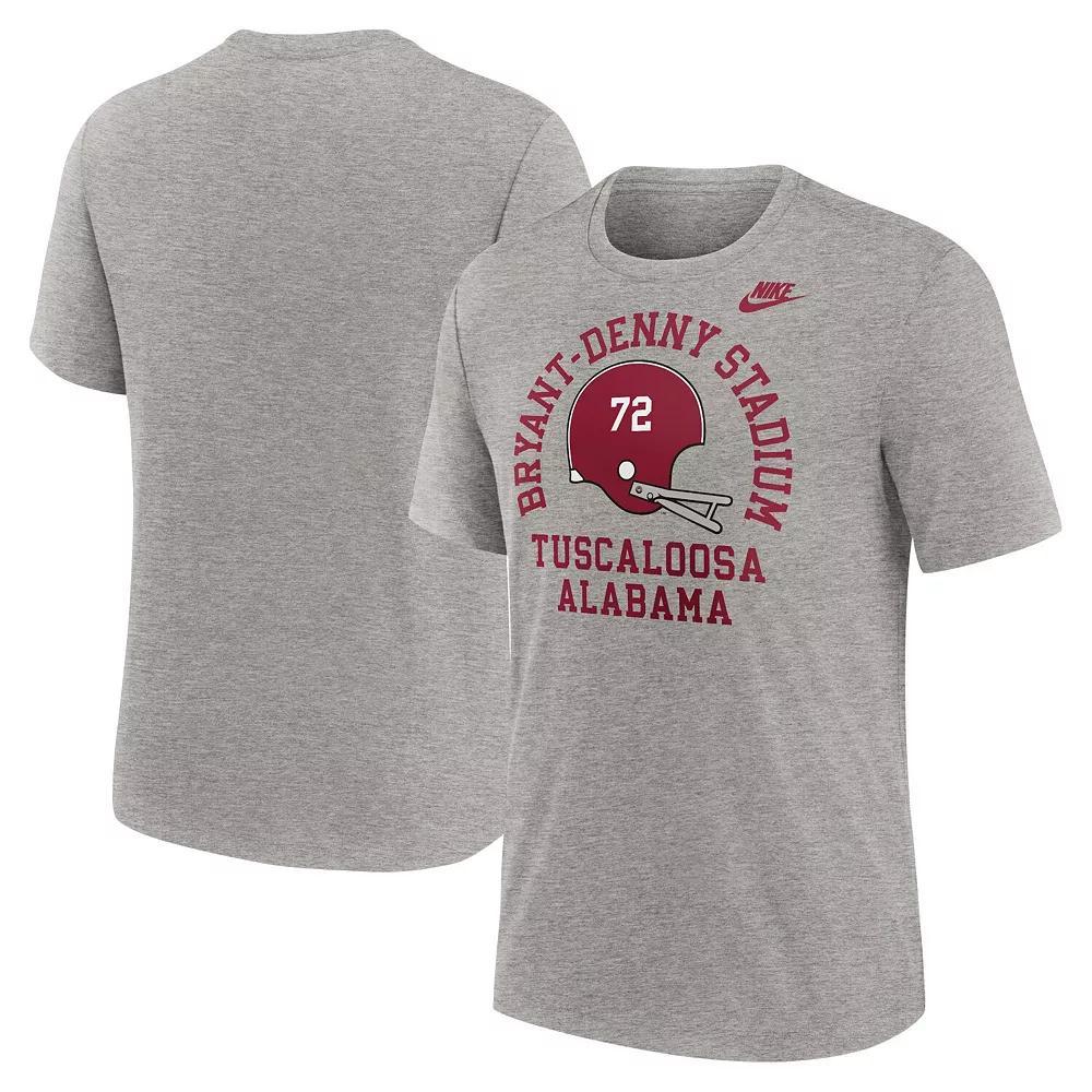 Men's Nike Heather Gray Alabama Crimson Tide Legacy Local Tri-Blend T-Shirt, Size: Medium, Grey Product Image