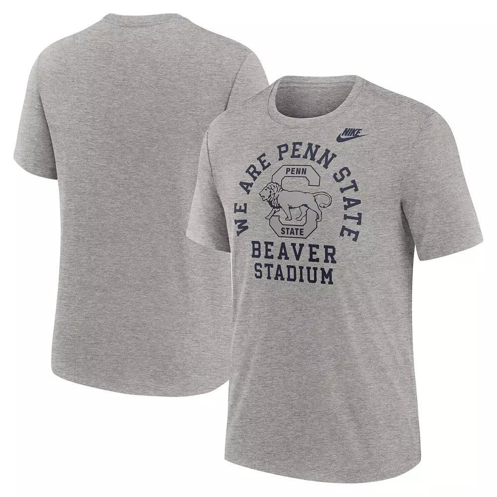 Men's Nike Heather Gray Penn State Nittany Lions Legacy Local Tri-Blend T-Shirt, Size: Medium, Grey Product Image
