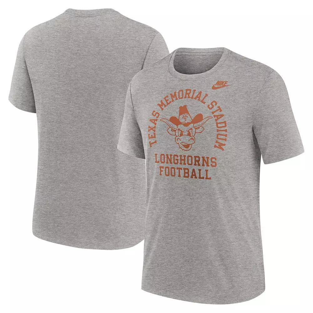 Men's Nike Heather Gray Texas Longhorns Legacy Local Tri-Blend T-Shirt, Size: Large, Grey Product Image