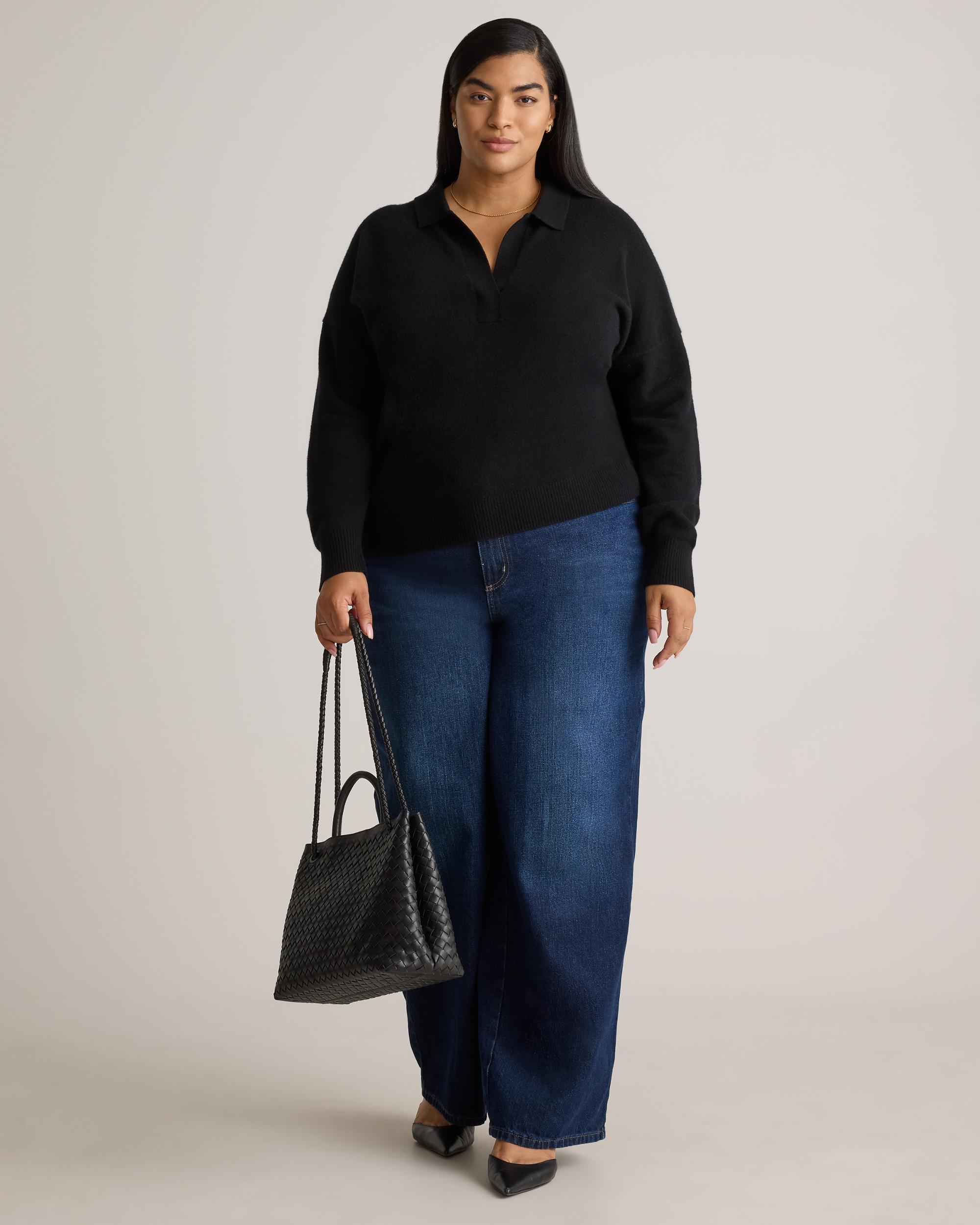 Quince | Women's Mongolian Cashmere Polo Sweater Product Image