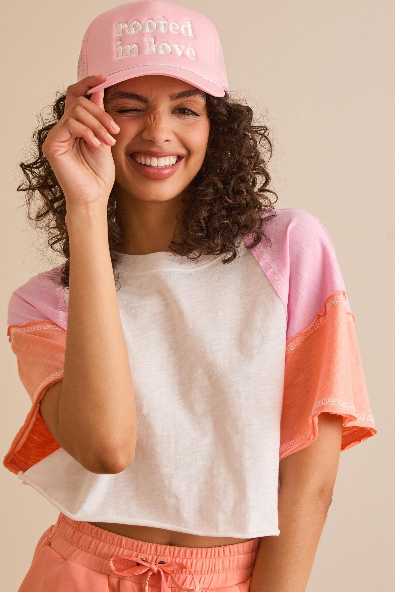 Ace Color Block Crop Tee Product Image