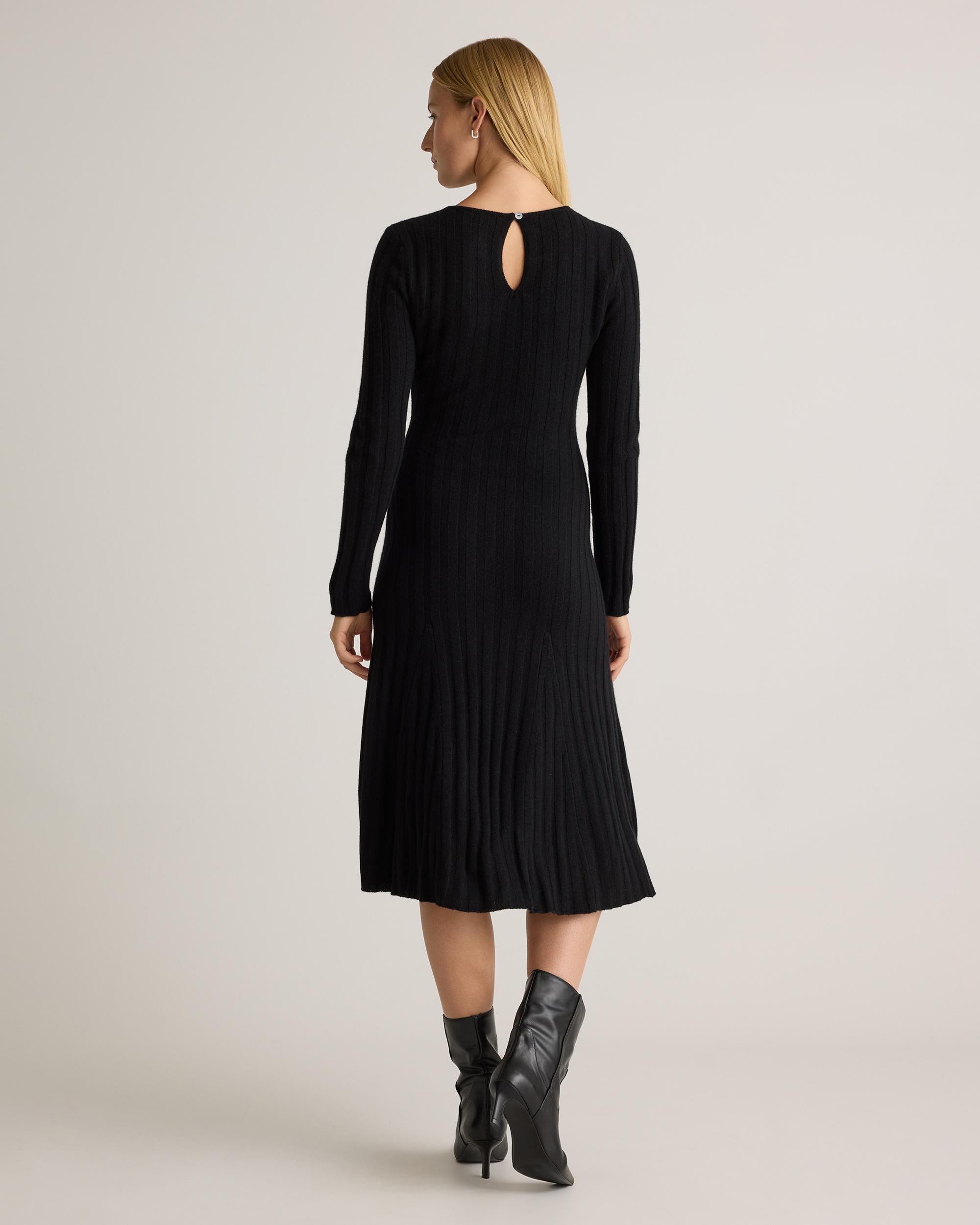 Quince | Women's Mongolian Cashmere Wide-Rib Midi Dress Size XS Product Image