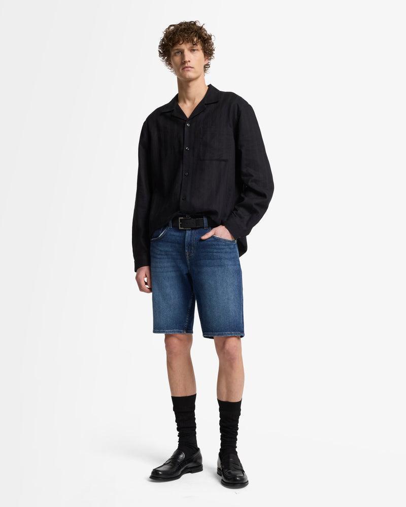 Linen Blend Long Sleeve Camp Shirt Product Image