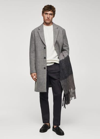 Mango Mens Slim-Fit Cotton Pleated Pants Product Image