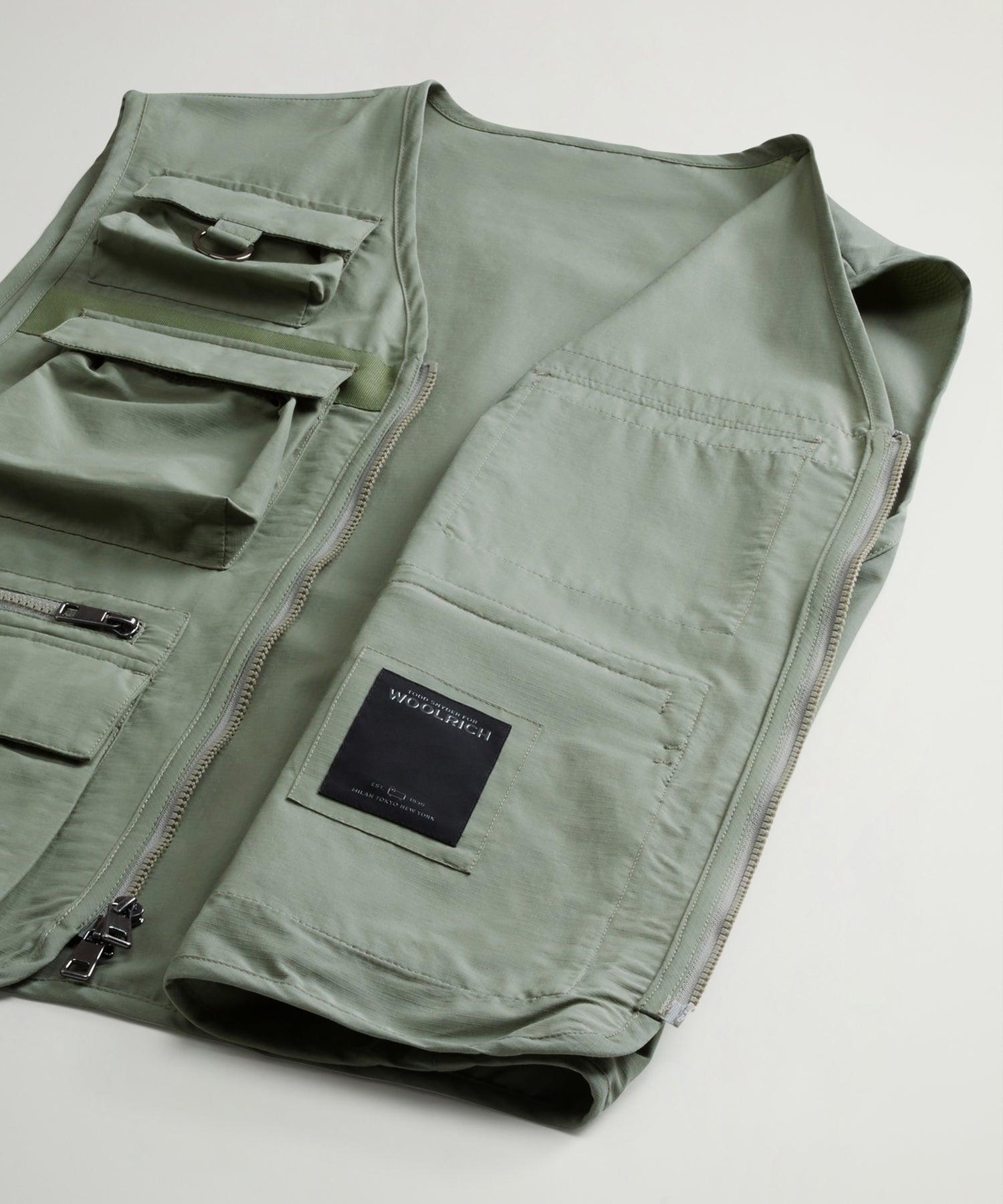 Todd Snyder x Woolrich Fishing Vest in Sage Product Image