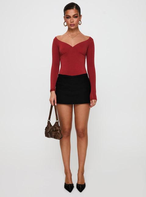 Loveydove Bodysuit Burgundy Product Image