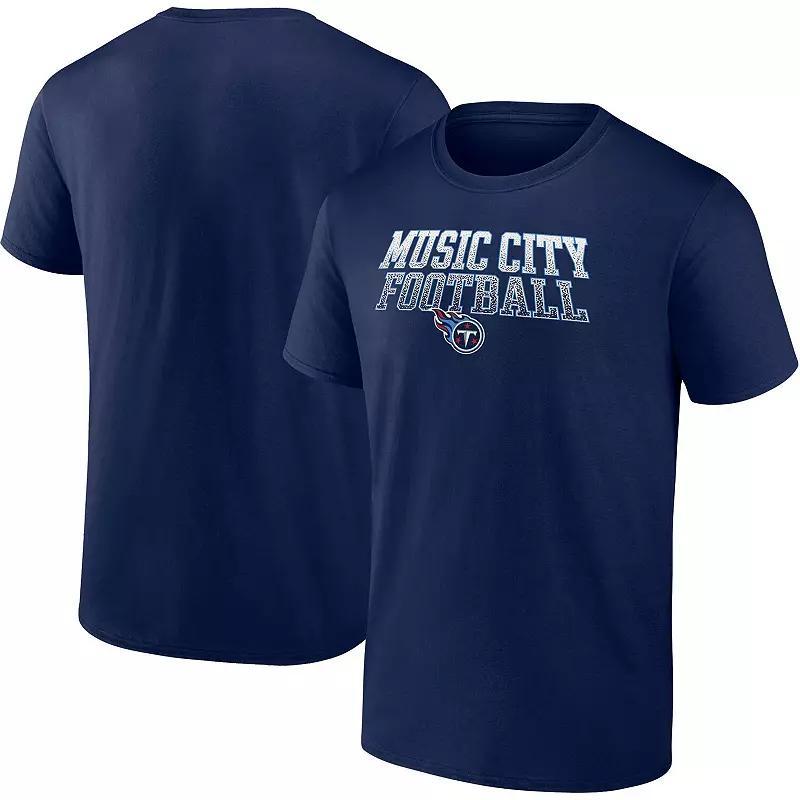 Men's Fanatics Branded Navy Tennessee Titans Big & Tall Music City Football Statement T-Shirt, Size: 1XB, Blue Product Image