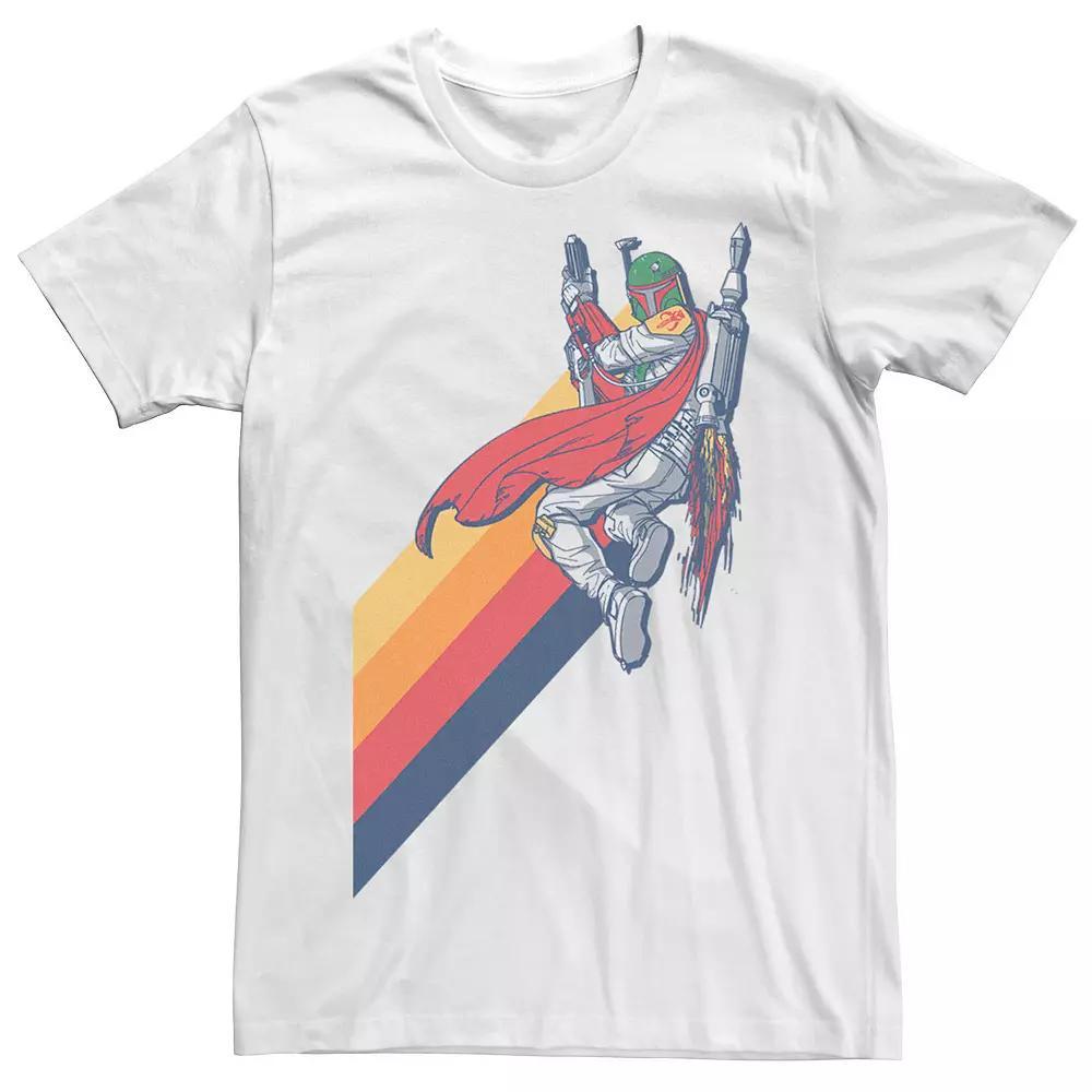 Men's Star Wars Boba Rainbow Fade Tee, Size: XL, White Product Image