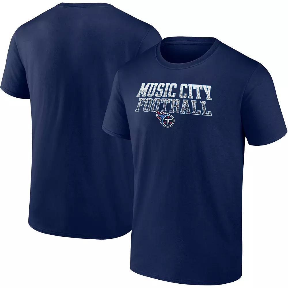 Men's Fanatics Branded Navy Tennessee Titans Big & Tall Music City Football Statement T-Shirt, Size: 1XB, Blue Product Image